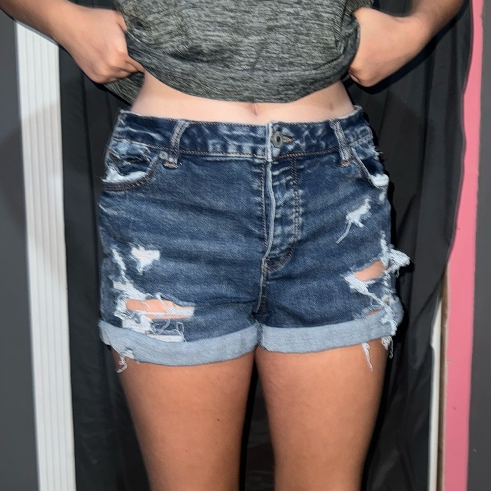 jean shorts with holes